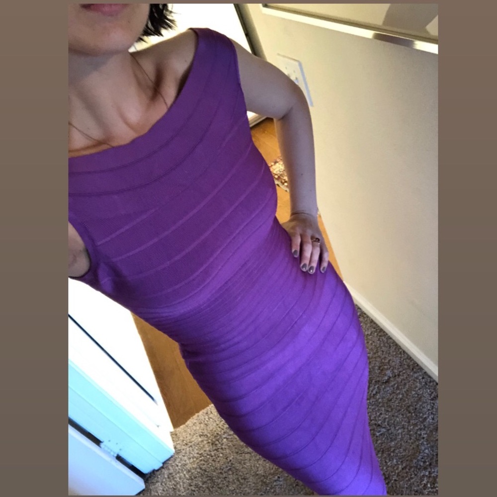NWT Herve Leger Lavender Ardell Dress $1190 SZ M